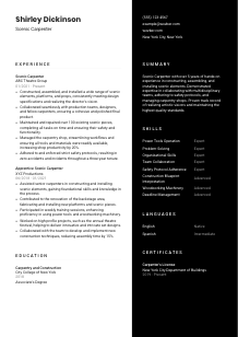 Scenic Carpenter CV Template #17