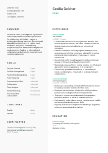 Model Resume Template #2