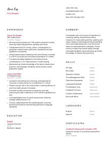 Proofreader Resume Template #2