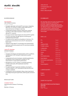 ETL Developer Resume Template #3