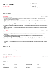 ETL Developer Resume Template #1