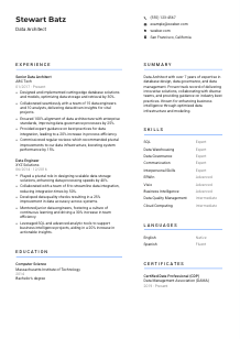 Data Architect CV Template #2