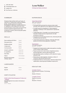 Enterprise Data Architect Resume Template #20