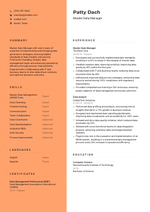 Master Data Manager Resume Template #19