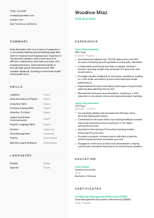 Data Annotator CV Template #2