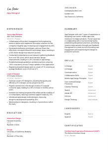 App Designer CV Template #2