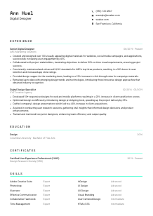 Digital Designer CV Template #3
