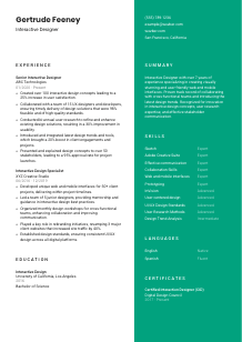 Interactive Designer CV Template #2