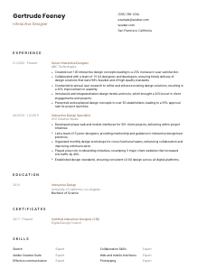 Interactive Designer CV Template #1