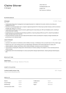 UI Designer CV Template #2