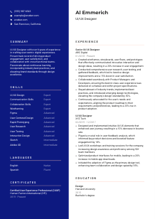 UI/UX Designer CV Template #3