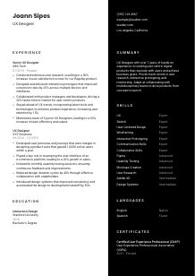 UX Designer Resume Template #3