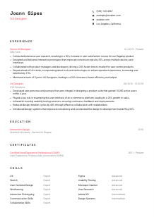 UX Designer Resume Template #1