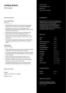Web Designer Resume Template #17