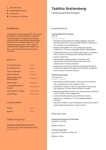Learning Experience Designer Resume Template #19