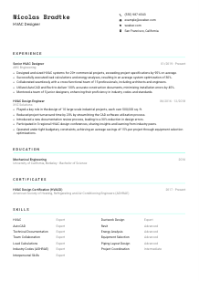 HVAC Designer CV Template #3