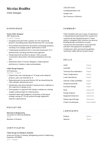 HVAC Designer CV Template #1