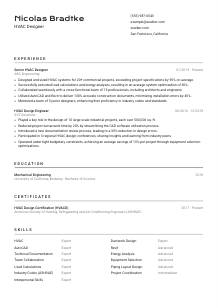 HVAC Designer CV Template #2