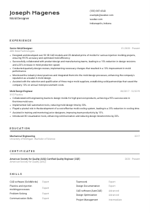 Mold Designer CV Template #2