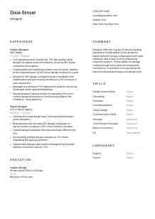 Designer Resume Template #1