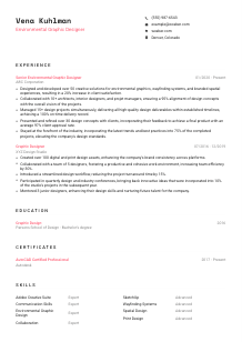 Environmental Graphic Designer Resume Template #1