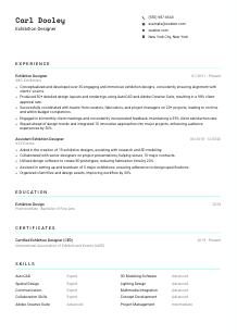 Exhibition Designer Resume Template #3