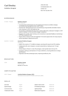 Exhibition Designer CV Template #1