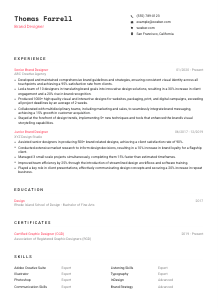 Brand Designer CV Template #1