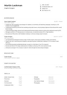 Graphic Designer CV Example