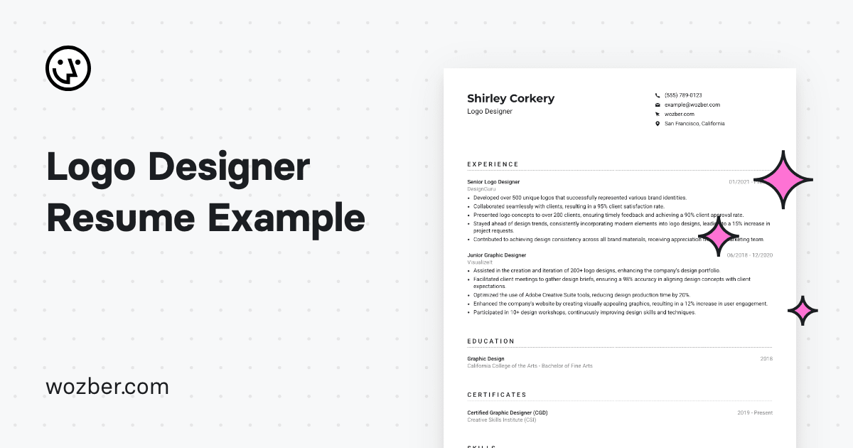 Logo Designer Resume Example