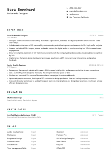 Multimedia Designer CV Template #3