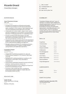 Presentation Designer CV Template #2