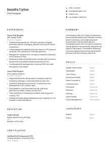 Print Designer CV Template #1
