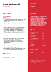 Visual Designer CV Template #3