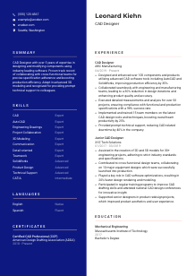 CAD Designer CV Template #3