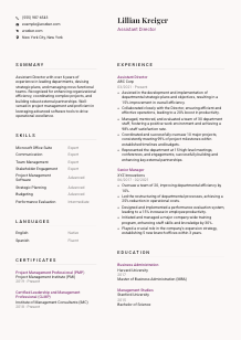 Assistant Director Resume Template #3