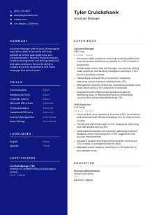 Assistant Manager CV Template #3