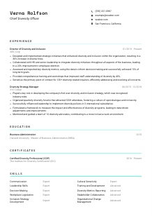 Chief Diversity Officer Resume Template #3