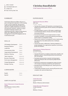 Chief Human Resources Officer CV Template #3