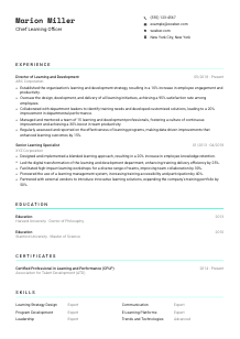 Chief Learning Officer Resume Template #18