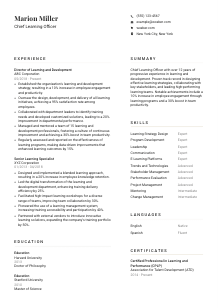 Chief Learning Officer Resume Template #7