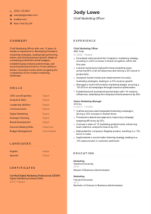 Chief Marketing Officer Resume Template #3
