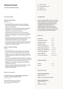 Chief Procurement Officer Resume Template #2
