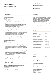 Chief Procurement Officer Resume Template #1