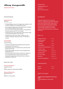 Department Head CV Template #22