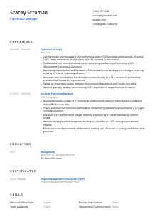 Functional Manager CV Template #8