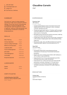 Chef Resume Template #3