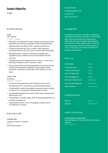 Cook Resume Template #2