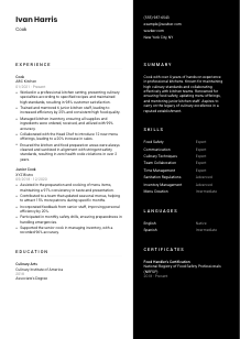Cook Resume Template #3