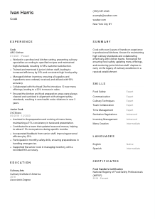 Cook CV Template #1